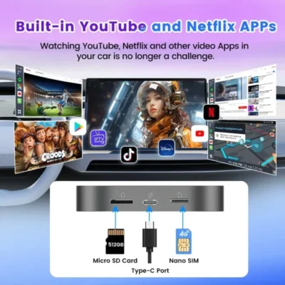 CARLINKIT Android Box TBOX S2 QC-6115 Đa dạng các cổng kết nối