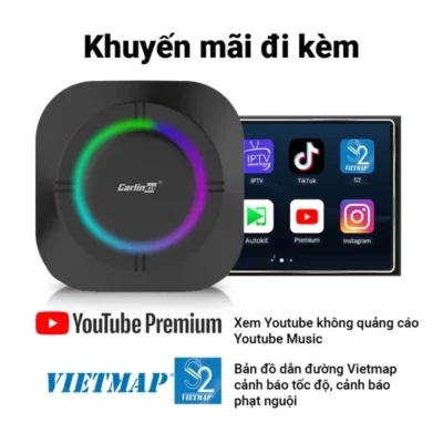 CARLINKIT Android Box TBOX S2P LED QC-6225 Khuyến mãi đi kèm: Youtube Premium
