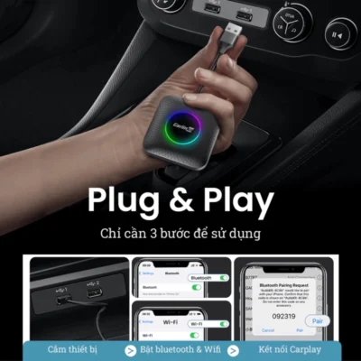 Android Box TBOX AMBIENT LED 8GB Sử dụng Google Maps, Vietmap, Navitel để dẫn đường chính xác