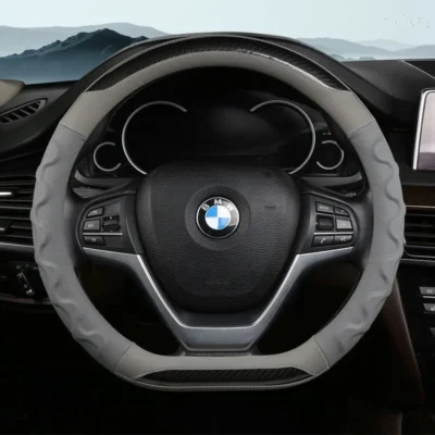 Bọc vô lăng bốn mùa khâu carbon chống thấm mồ hôi - BC16457 Mã Bc16457 phiên bản màu xám