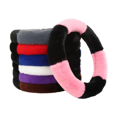 Bọc vô lăng xe hơi giả lông thỏ rex mùa đông