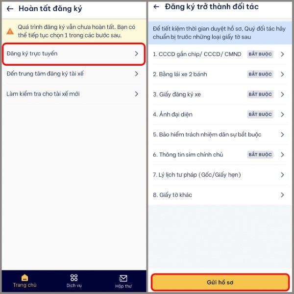 Tải ảnh đại diện và giấy tờ