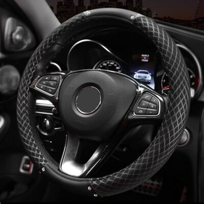 Bọc vô lăng đính đá, bọc da trống trượt - Mã BC1624 bc1624-01