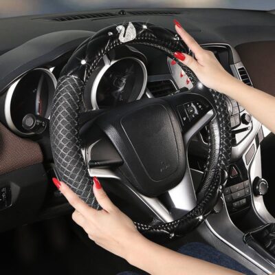 Bọc vô lăng đính đá, bọc da trống trượt - Mã BC1624 Bc1624 09