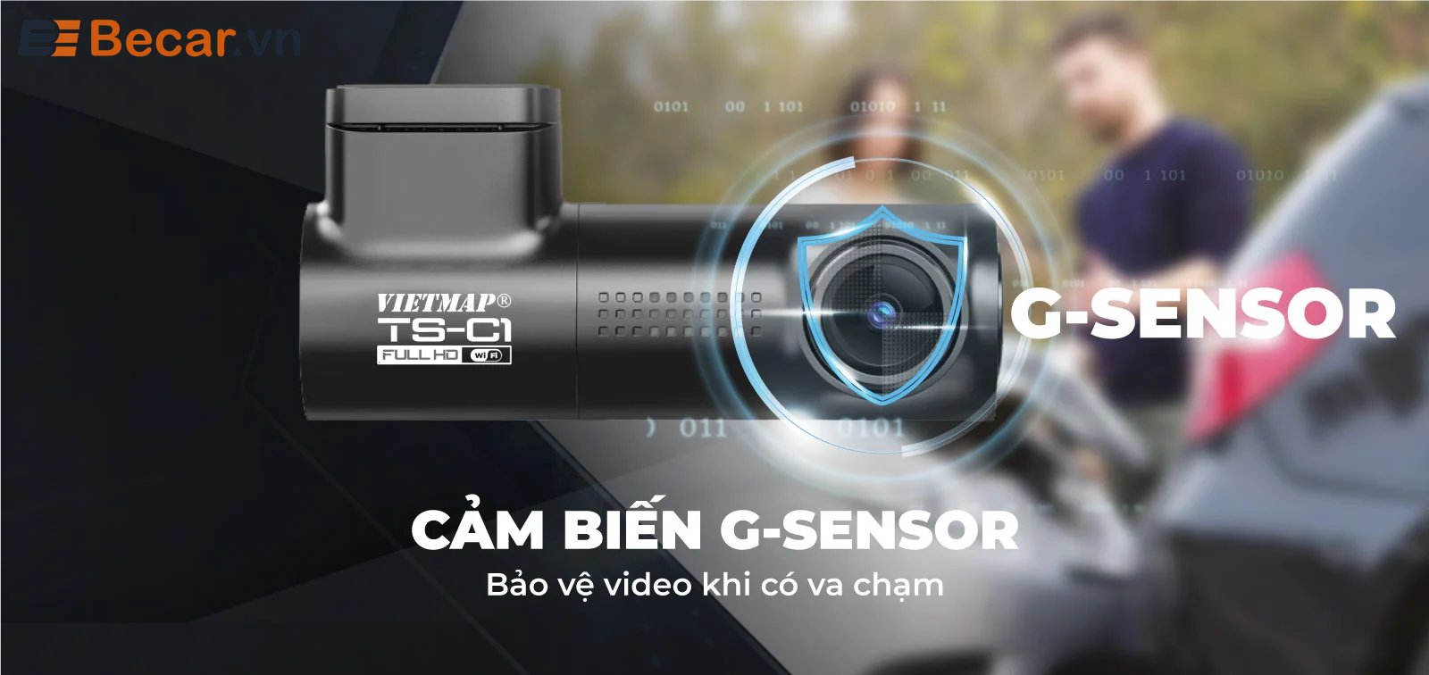 Camera Hành Trình Vietmap TS-C1 Cảm biến va chạm G-sensor