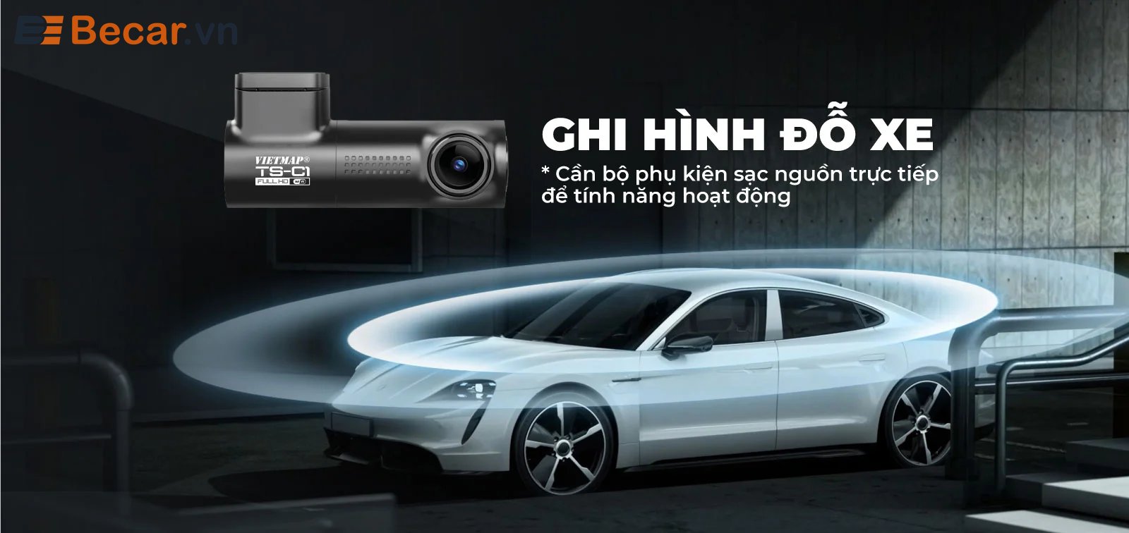 Camera Hành Trình Vietmap TS-C1 Gi hình khi đỗ xe