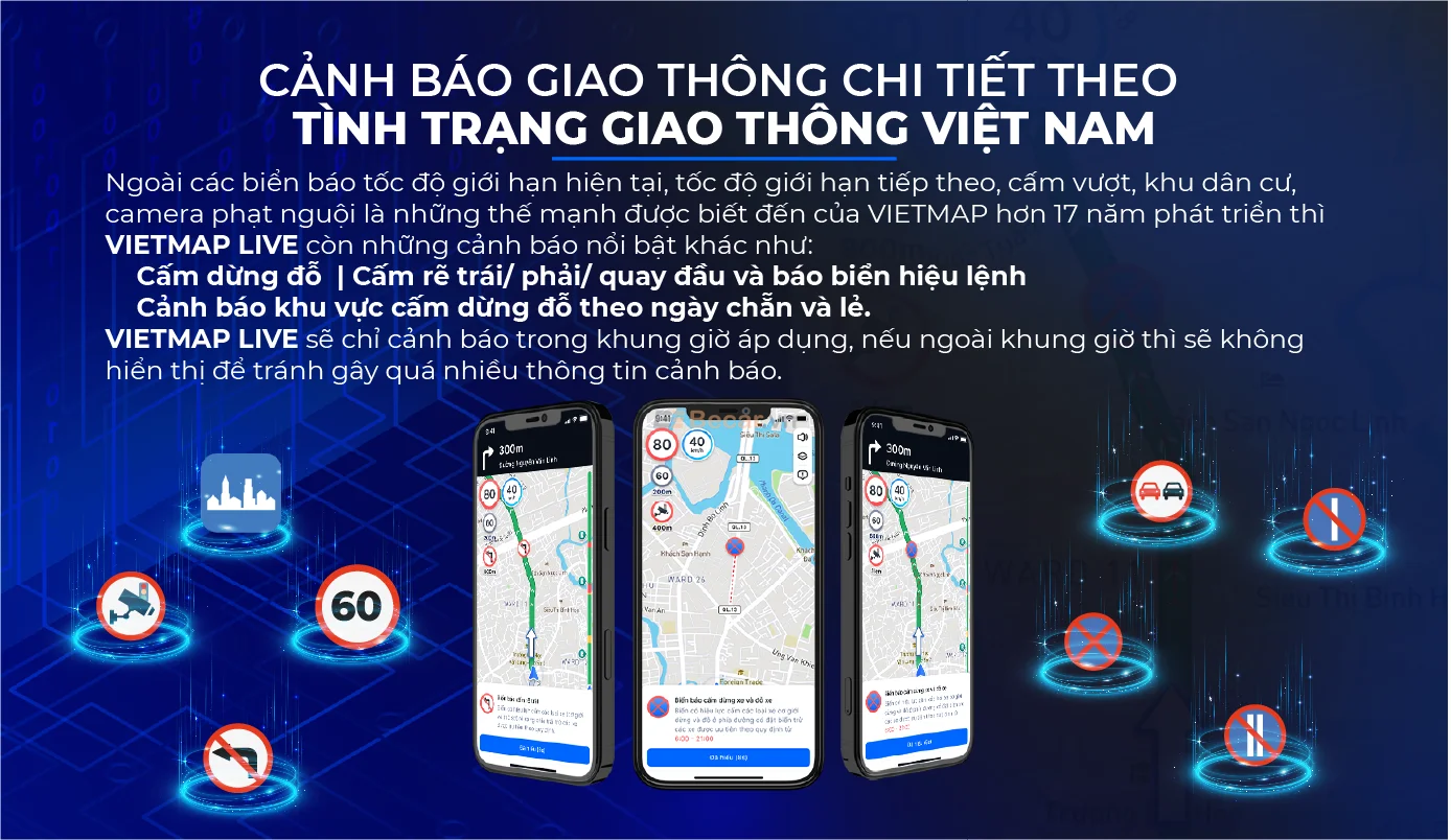 VIETMAP Live PRO bản quyền Hiển thị hỉnh ảnh và lộ trình thực tế